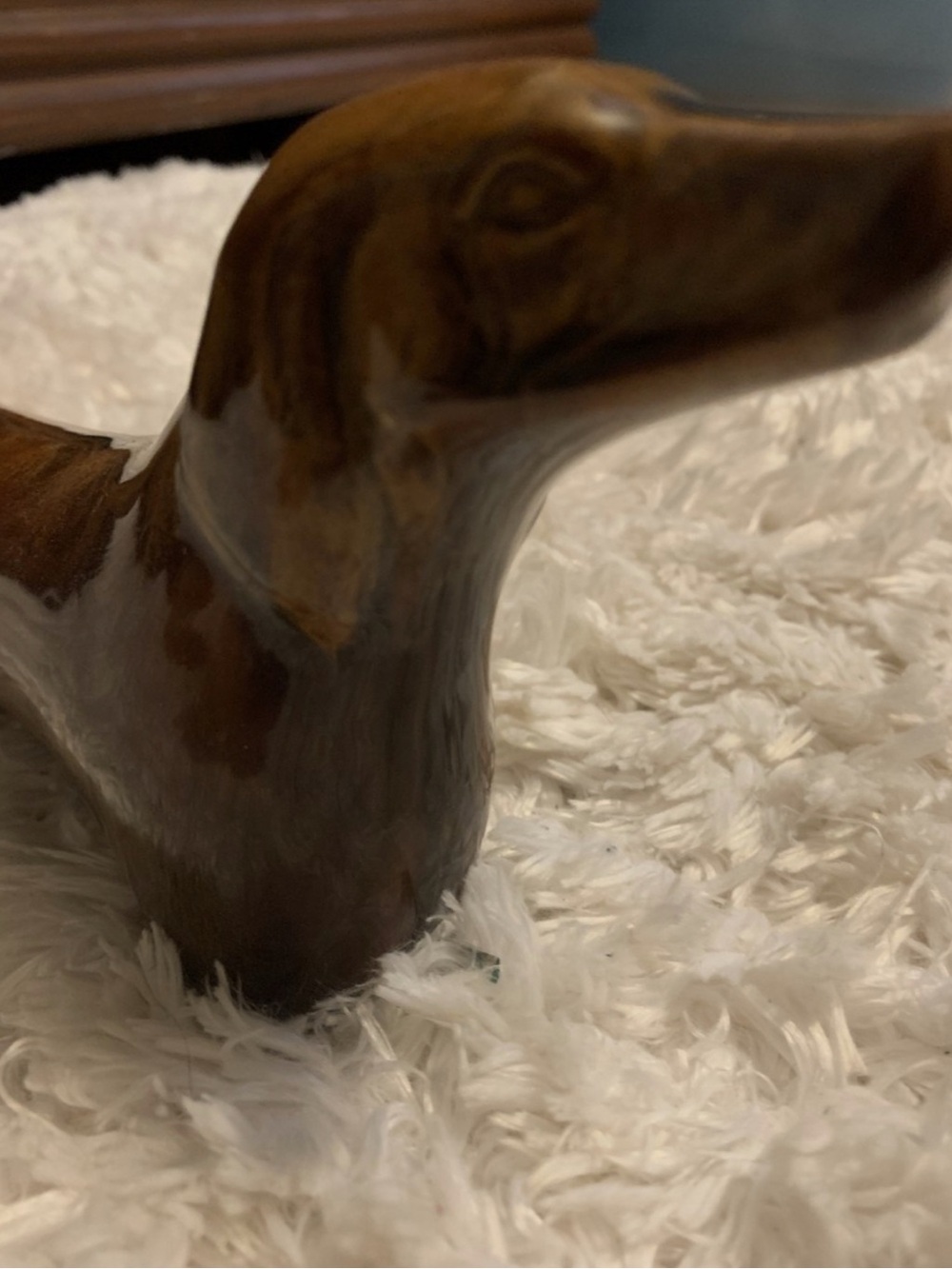 Vintage Mid Century Brown 13" Long Pottery Dachshund Weenie Dog Figurine EC - Picture 4 of 7